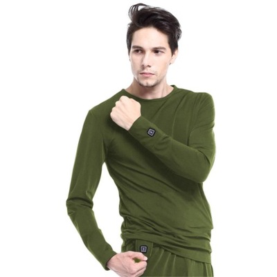 Glovii - Ogrzewana termoaktywna koszulka, rozmiar XL, zielona