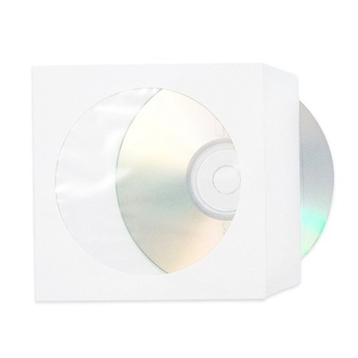 Koperty na płyty CD / DVD z oknem papierowe 100szt