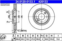 ATE DISC BRAKE FRONT 266X21 V CITROEN BERLINGO 96-/PEUGEOT  