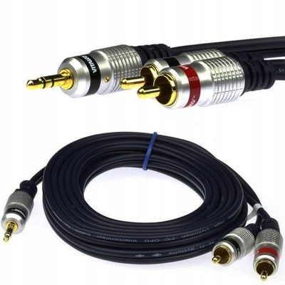 VITALCO Kabel MINI JACK 3,5 mm / 2x RCA Cinch 1,5m