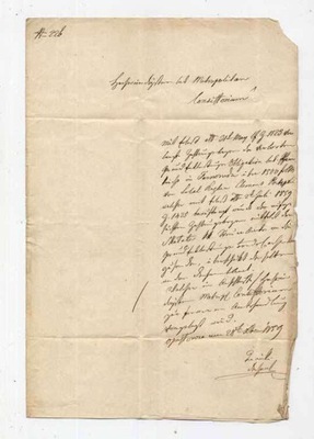 pismo 1860 do konsystorza metropolitalnego Lwów