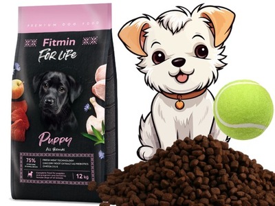 Fitmin DOG For Life Puppy 12kg + GRATIS