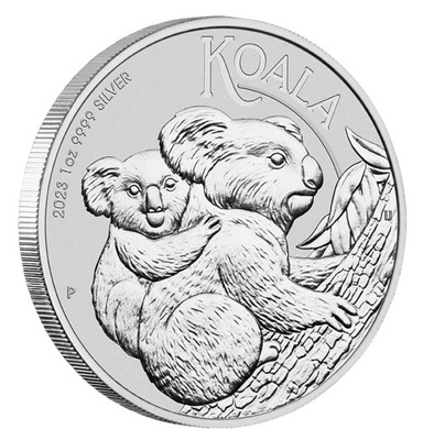 Koala - 2023 - 1 Uncja - Srebro - próba 9999 - moneta w kapslu