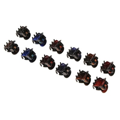 12-częściowe Mini Małe Spinki Do Włosów Pazury Czarne