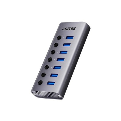Unitek Hub USB-A 7 portów z wyłącznikami
