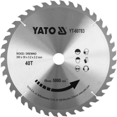YATO ŠTÍT WIDIOWA NA STROM 305 x 30 mm 40T