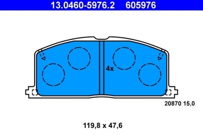 КОЛОДКИ ТОРМОЗНЫЕ TOYOTA ПЕРЕД CAMRY/CARINA/CELICA/COROLLA 82-01 13.0460-597