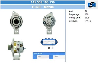 BV PSH ГЕНЕРАТОР MAZDA 100A ГЕНЕРАТОР