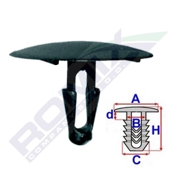 КЛИПСА WYGŁUSZENIA КРЫШКИ ДВИГАТЕЛЯ TOYOTA X10SZT