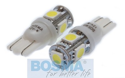 ЛАМПОЧКА BOSMA 12V 4*LED (СВІТЛОДІОД) SMD5050 T10 WHITE 6000K BL