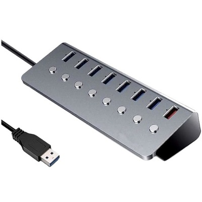 Hub USB 7x 3.0 + 1 5Gbps rozgałęźnik portów