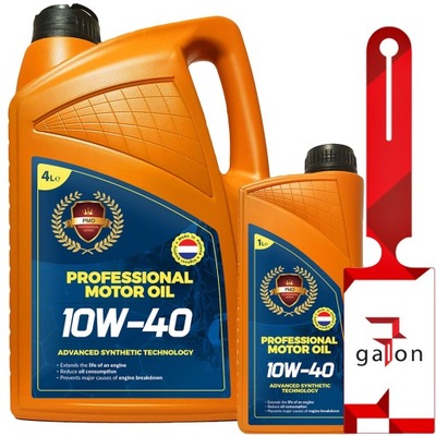 PMO 10W40 PROFESSIONAL MOTOR OIL 5L (4L + 1L) SYNTETYCZNY ALYVA VARIKLIO 