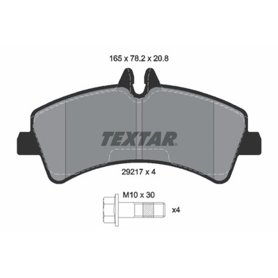 КОМПЛЕКТ КОЛОДОК ТОРМОЗНЫХ, ТОРМОЗА TARCZOWE TEXTAR 2921702