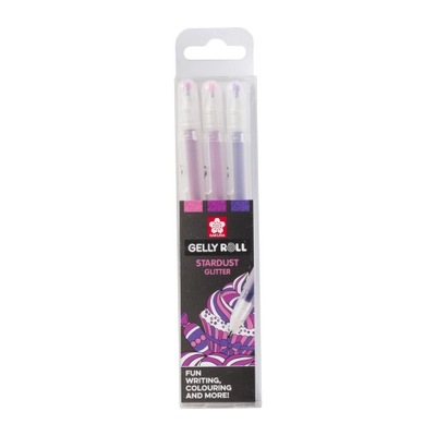 Długopisy żelowe Sakura różowy/fiolet set 3 szt.