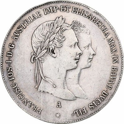 Austria, Franz Joseph I, Gulden, Wedding, 1854, Vi