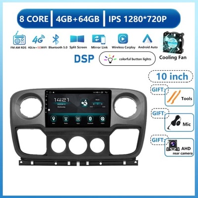 NAWIGATOR GPS ANDROID PARA RENAULT MASTER NISSAN NV400 OPEL MOVANO 2010-2021  