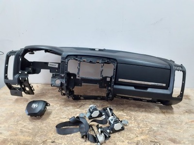 Dodge ram 2014- консоль приборная панель кожа подушка ремни фото №1