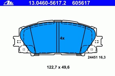 КОЛОДКИ ТОРМОЗНОЙ TOYOTA PRIUS 09-