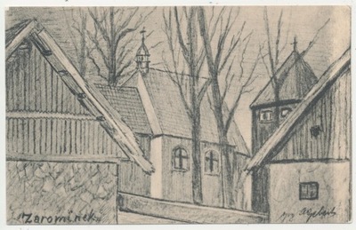 Żurominek k. Mława 1915r. Drewniany Kościół.(1605)