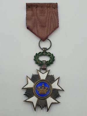 Belgia przedwojenny Krzyż Kawalerski Orderu Korony w srebrze