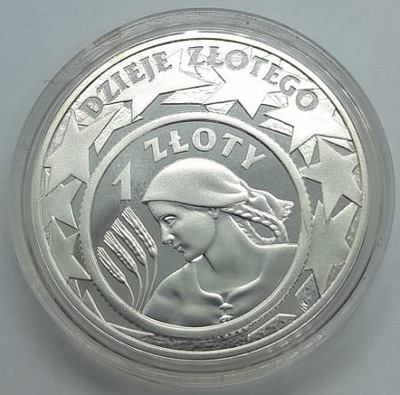 Moneta 10 zł Dzieje złotego Kłosy 2004 r.