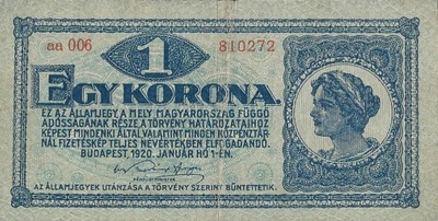 Węgry - 1 Korona - 1920 - P57