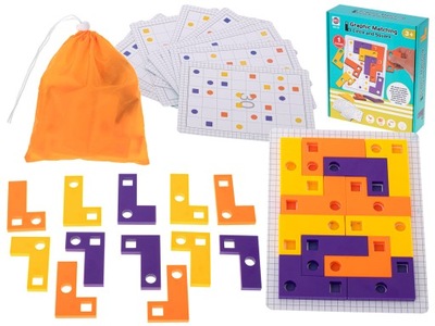 Gra logiczna układanka klocki tetris + karty 42el.