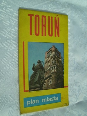 TORUŃ plan miasta mapa 1985 r.