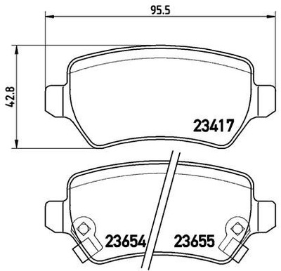 ZAPATAS HAM. PARTE TRASERA XTRA REAR LUCAS CHEVROLET HOLDEN/HSV/KIA/LADA/OPEL  