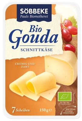 Ser żółty gouda plastry 48% tłuszczu bio 150 g sob