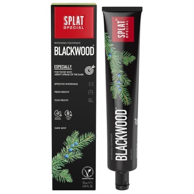 Bieliaca zubná pasta Splat Special Blackwood čierna bez fluoridu 75ml