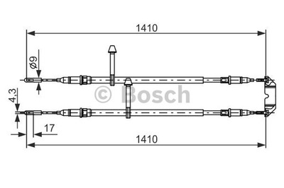 CABLE FRENOS RECZNEGO, CIEGLO BOSCH 1987477245  