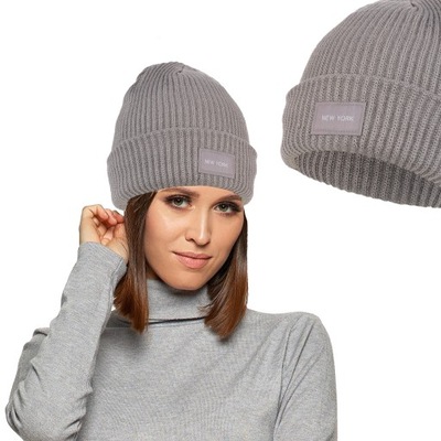 Moraj Ciepła Czapka Damska Beanie 1100-016 Grey