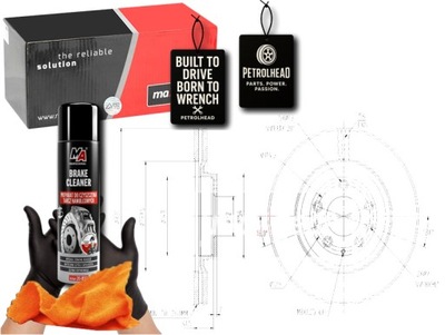 Гальмівні диски гальмівні 2szt. mazda cx-7 cx-9 07- maxgear #petrolhead pro+ kit2 фото №1