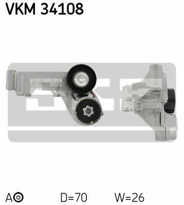 РОЛИК НАТЯЖИТЕЛЬНЫЙ PK SKF VKM 34108 VKM34108