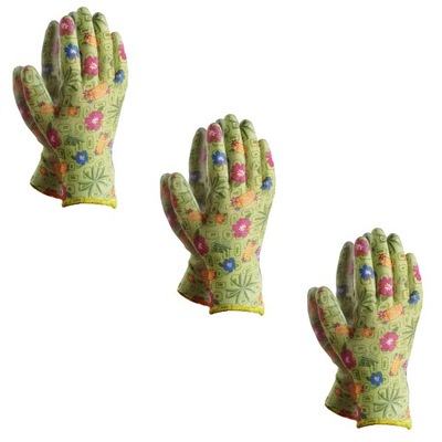 3x Rękawiczki ogrodowe rękawice ochronne M