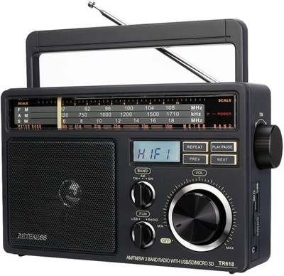 Radio baterie AM, FM, SW Retekess TR618