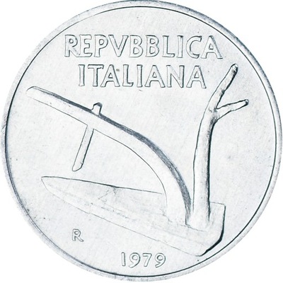 Włochy, 10 Lire, 1979