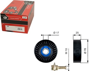 Gates ролик ремень citroen c5 i 1.8 16v dc6fzb. dc фото №1