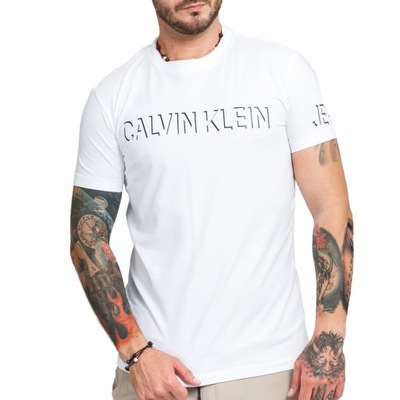 Calvin Klein t-shirt koszulka męska biała logo XXL