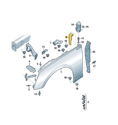 NUEVO ORIGINAL AUDI OE SOPORTE 8W6821434  