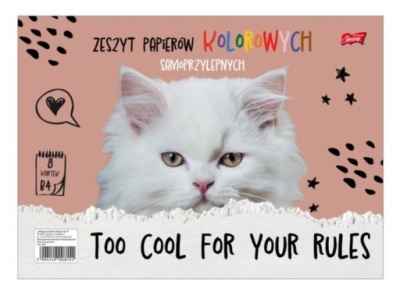 Папір кольоровий самоклеючий b4 zeszyt papierów wycinanka великий szkolny фото №1