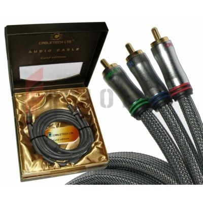 Kabel 3RCA-3RCA 1.8m Golden endition Cabletech component