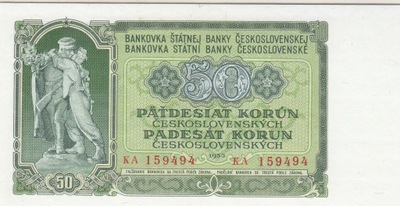 Czechoslowacja 50 koron 1953 stan UNC