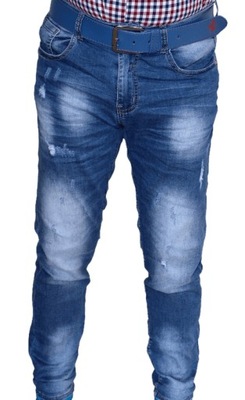 Spodnie męskie jeansowe M.Sara W 30 Przetarte