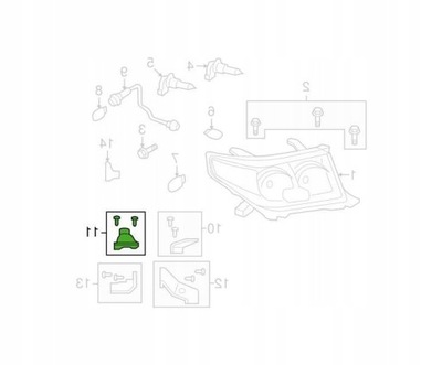 Кронштейн фара do toyota land cruiser fj150 фото №1