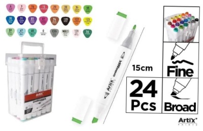 Markery dwustronne Chromax 24 kolory