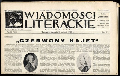 Wiadomości Literackie nr 16 433 17 kwietnia 1932