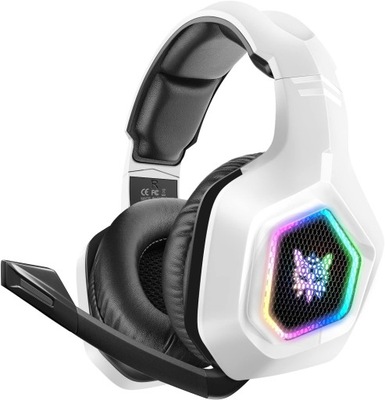 SŁUCHAWKI GAMINGOWE NAUSZNE Z MIKROFONEM DO KONSOLI KOMPUTERA BIAŁE DIZA100