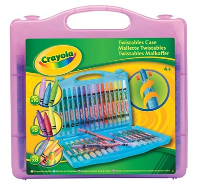 Crayola Twistables Case (32 Pack) (Case colour may vary - Purple, Blue, Yel